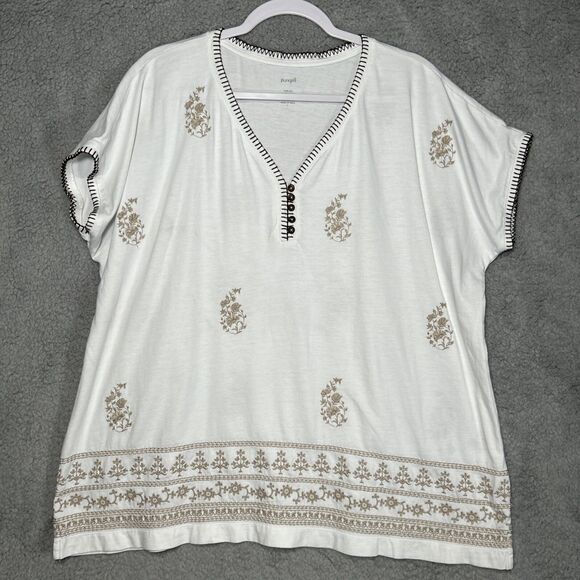 Pure Jill Embroidered Women's Large Top - Picture 1 of 9